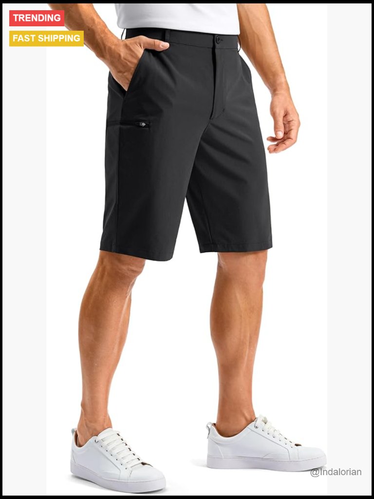 Men's Golf Shorts Lightweight Quick Dry 4 Pockets 11" Inseam